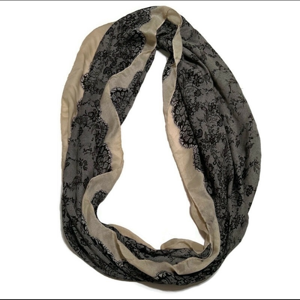 Black Lace Infinity Scarf